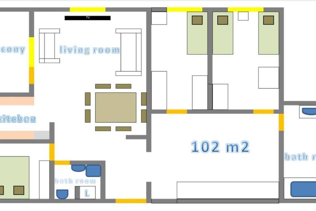 Sunny day -Arena Zagreb , 2 bathrooms, 102m², Eksteriør bilde